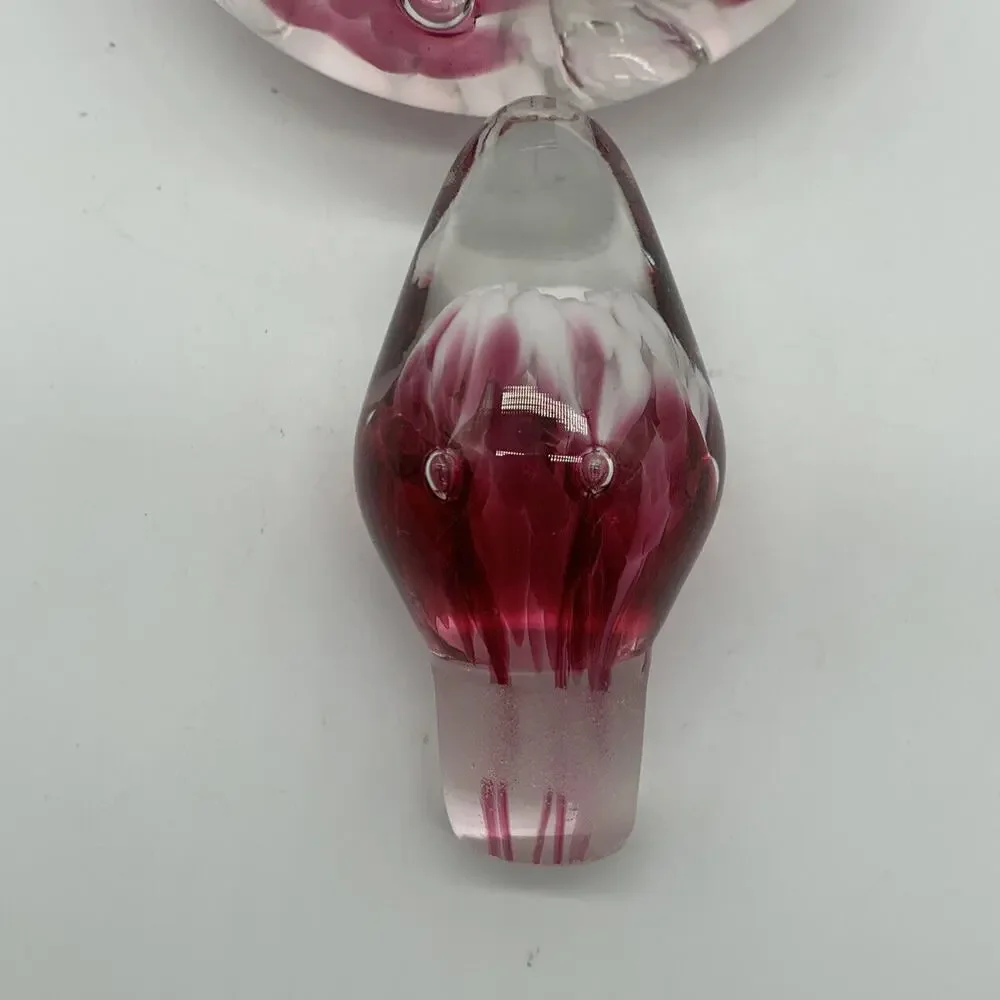 Vtg Joe Rice Perfume Bottle Cranberry Trumpet Flower Bullicanti - Picture 4 of 12
